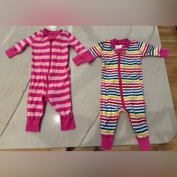 Hanna Andersson Baby Striped Sleepers 0-3 months - Picture 1 of 2